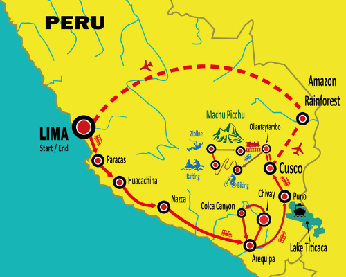 22 Days Peru Tour Package | Inca Jungle 4 days | All Inclusive | Inca Ambassador | Peru Bucket List | Tour Agency | Best Prices