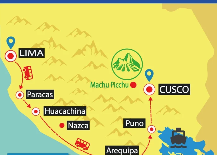 Bus Lima to Cusco without Nazca | Hop On Hop Off | Best Prices | Tour Bus | Shuttle Bus Peru | Wayki Bus