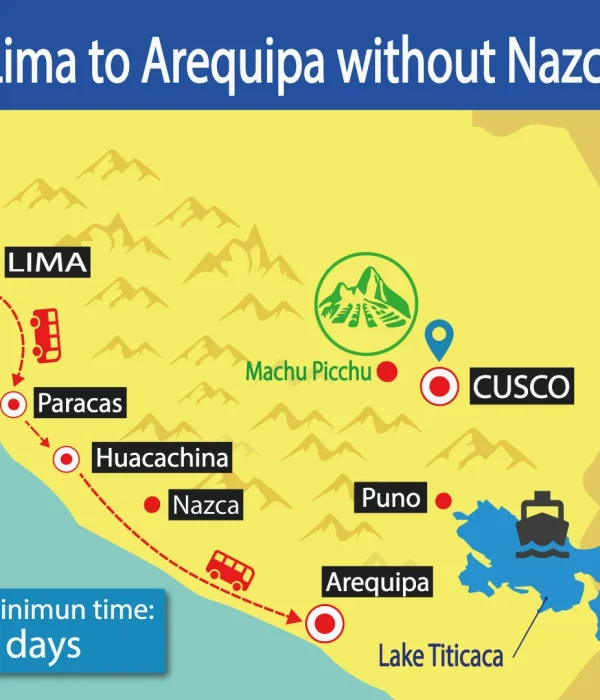 Bus Lima to Arequipa without Nazca | Hop On Hop Off | Best Prices | Tour Bus | Shuttle Bus Peru | Wayki Bus