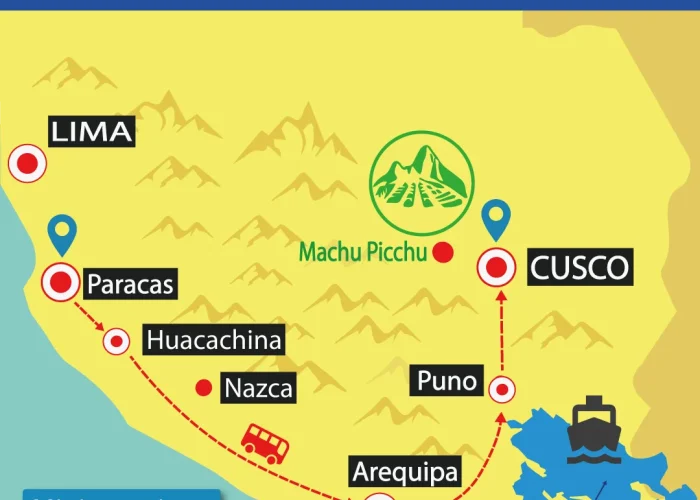 Bus Paracas to Cusco without Nazca | Hop On Hop Off | Best Prices | Tour Bus | Shuttle Bus Peru | Wayki Bus