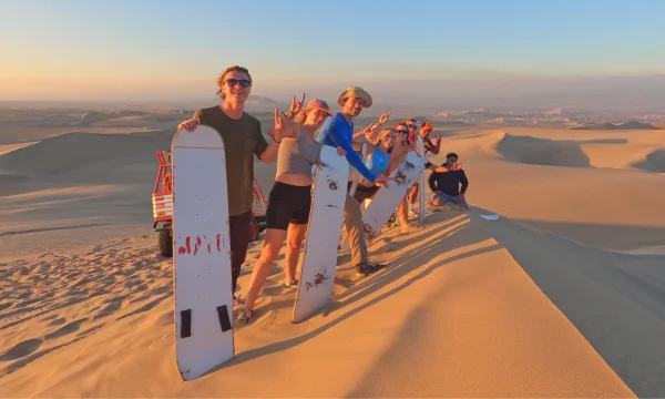 FREE tour dune buggy and sandboarding in Huacachina | Wayki Bus | Door to Door service