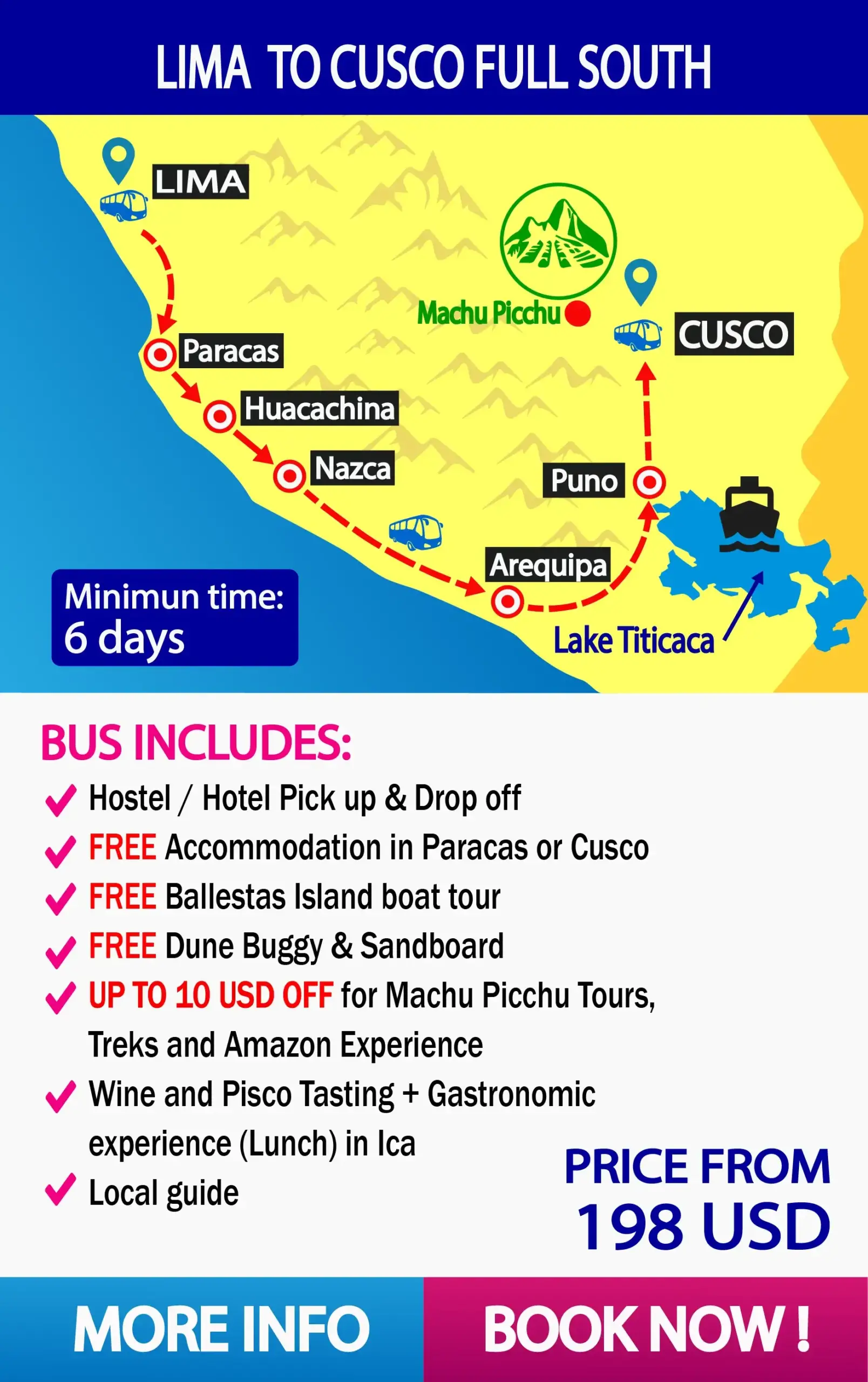 How to get to Cusco from Lima | Bus Lima to Cusco - Door to Door Service | Wayki Bus