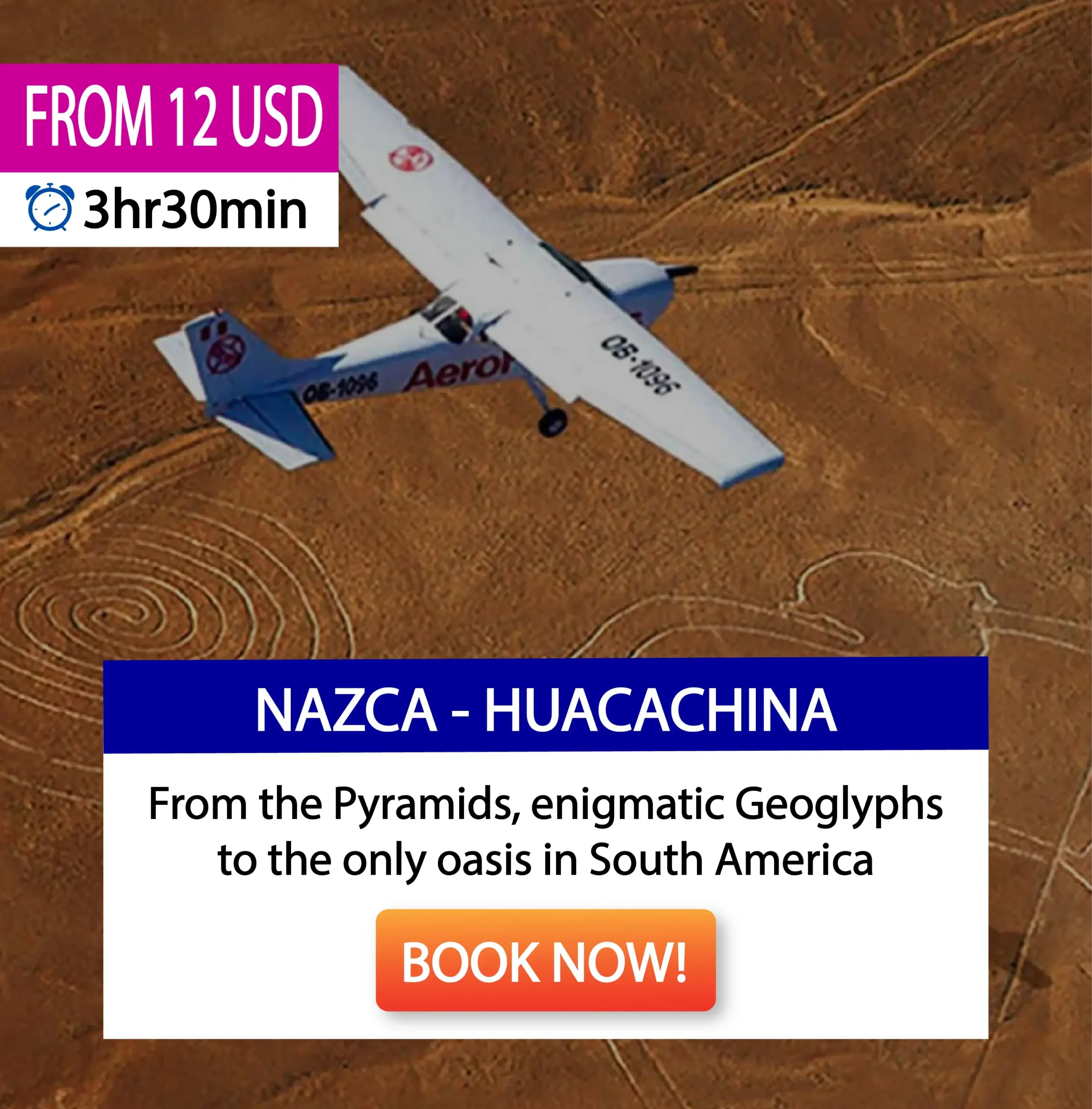 Bus Nazca to Huacachina - Wayki Bus - Door to Door Service