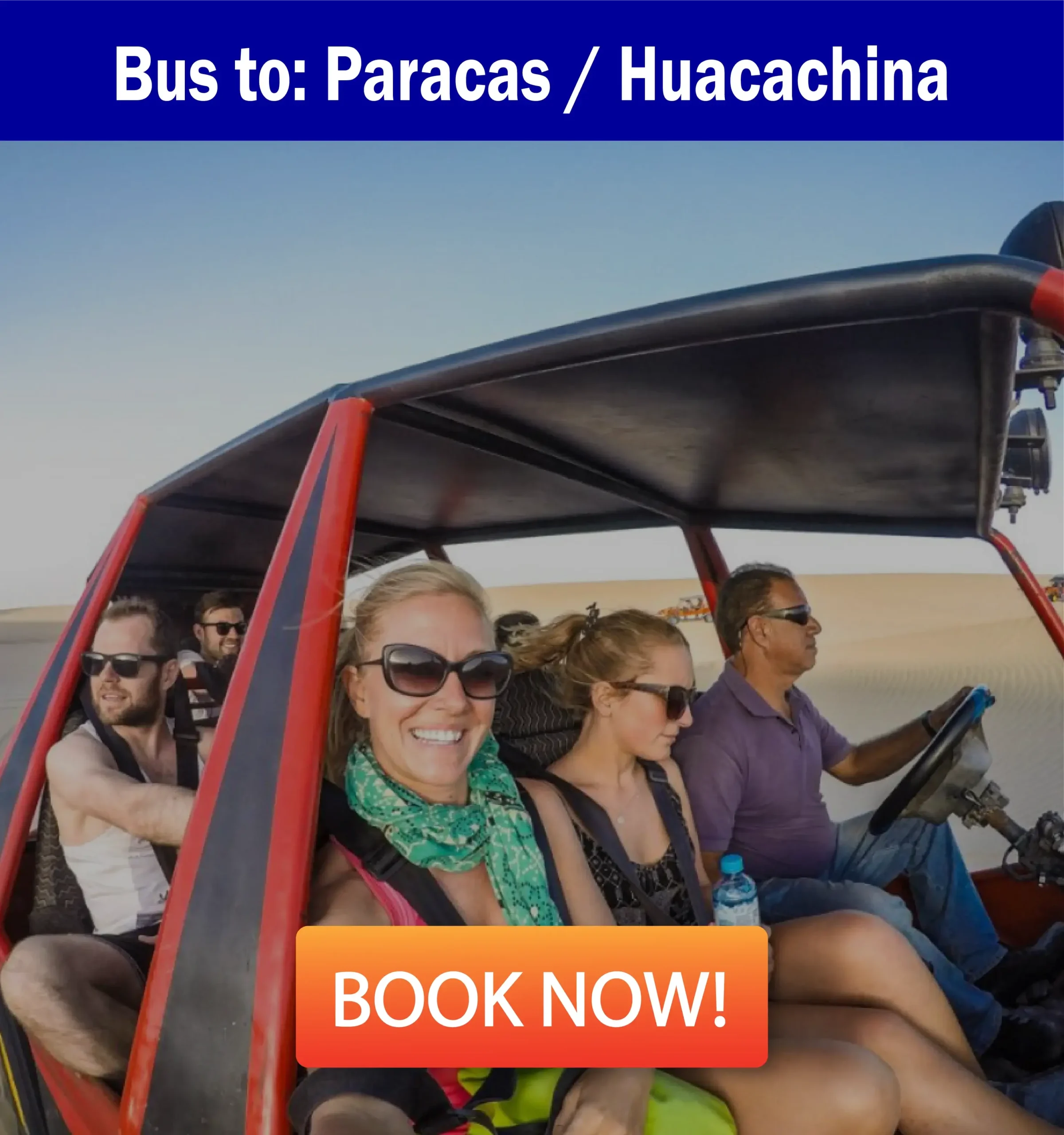 Bus to Paracas, Ica , Huacachina | Wayki Bus | Door to Door Service