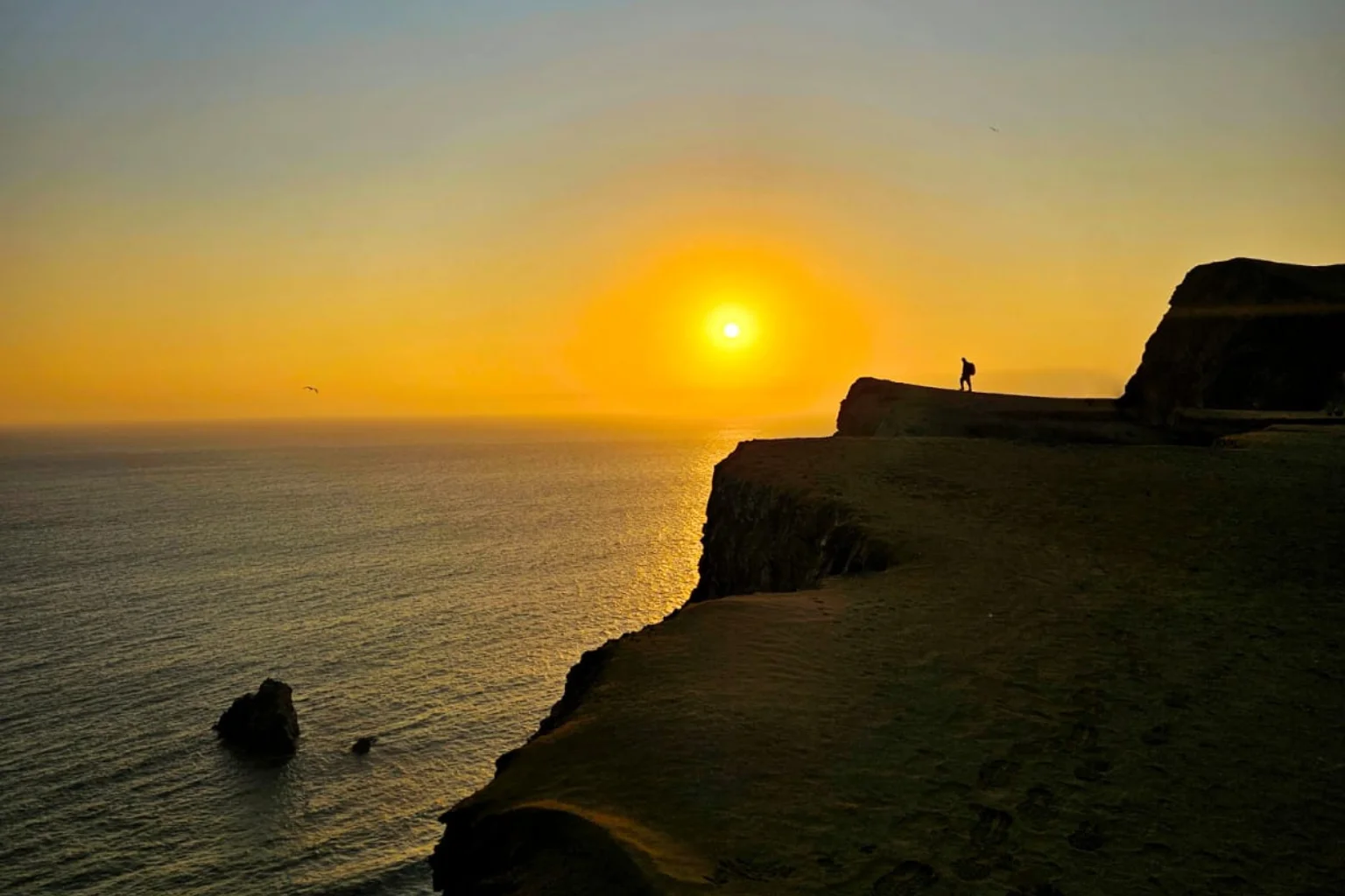 Sunset during the Golden-Shadows-Desert-Walk-Paracas - Wayki Bus